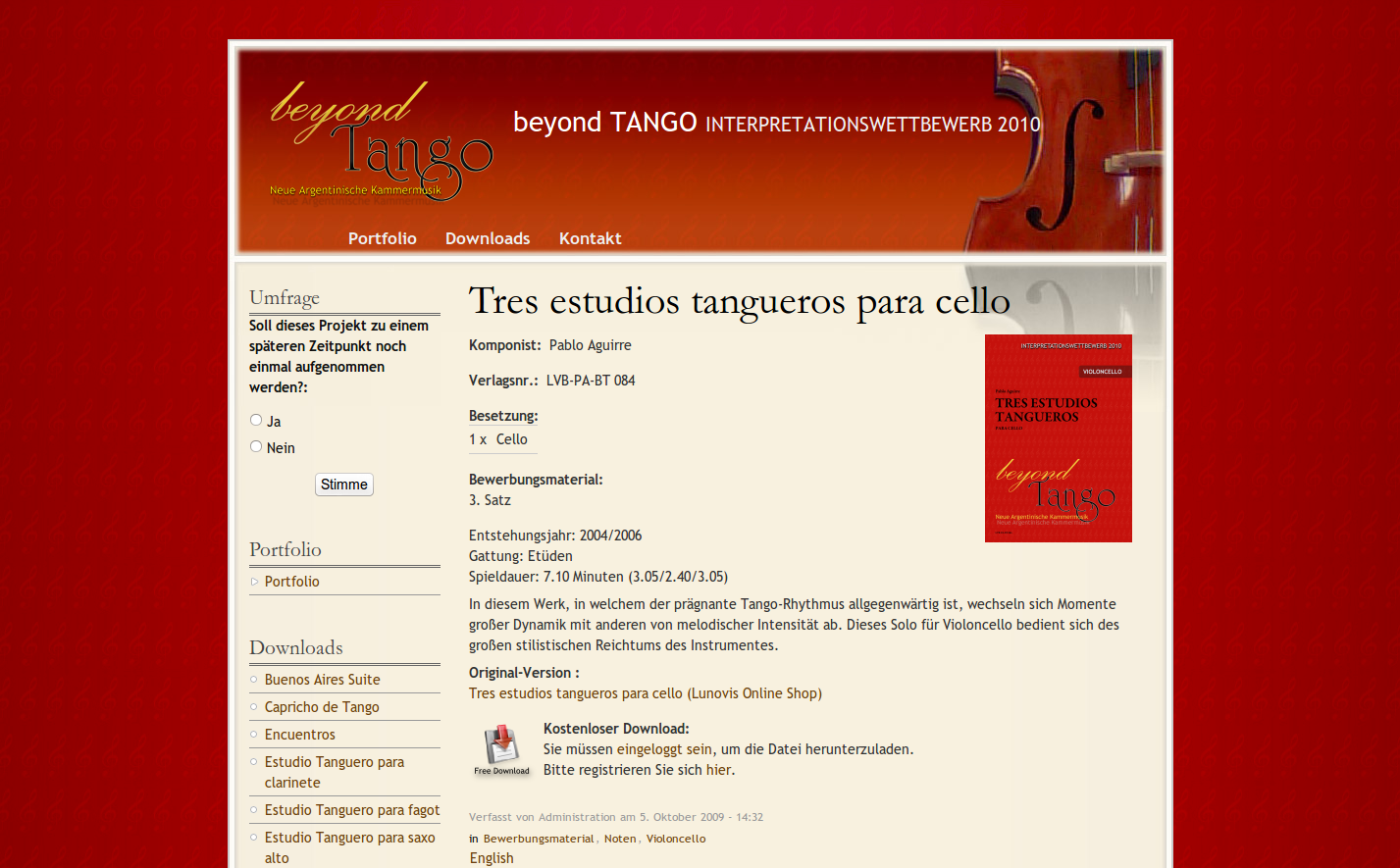beyond Tango: Webseite